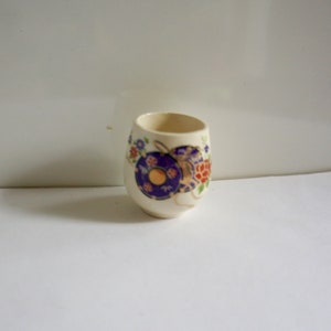 Vintage, 1:12th Scale, Dolls House, Ceramic, Miniature, Vase, Pot, With, Oriental, Flower, Hats, Design, Collectible, Display, Gift, Floral