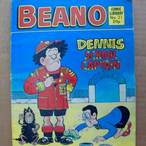 Vintage, 1983, Beano, Comic, Library, No 21, Dennis School Captain, Book, Children, Collectibles, Dennis The Menace, The Bash Street Kids