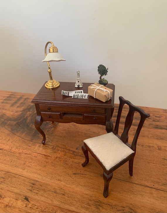 1:12 Poppenhuis Mini Tafel Stoel Accessoires 3 STKS Set Simulatie Houten Poppenhuis Miniatuur Meubels Foto Props voor Peuters