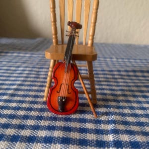 Vintage, 1:12th Scale, Dolls House, Miniature, Violin, Collectible, Doll House, Musical Instrument, Music Room, Period, Modern, Display, Mum