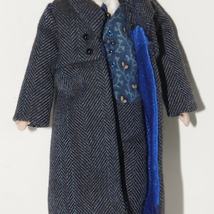 Atemberaubend, Handwerker, Handarbeit, Detailreich, Hand gekleidet, Maßstab 1:12, Puppenhaus, Viktorianisch, Edwardian, Gentleman, Figur, Mann, Vater, Puppe