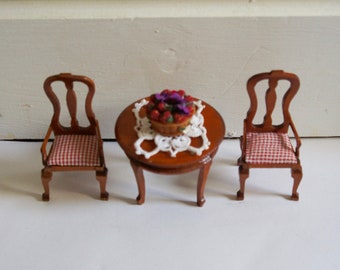 Minamzee 1:12 Set Tavolo E Sedie Per Casa Delle Bambole, 17 Pezzi Set Mobili Miniature Cucina In Legno Con Accessori Colazione Per Sala Da Pranzo - Foto 8