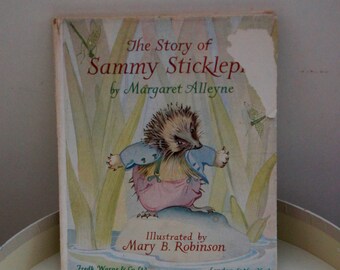 Vintage, 1948, The Story Of Sammy Sticklepin By Margaret Alleyne, Collectible, Children's, Book, Hedgehog, Gift, Daughter, Sister, Mother