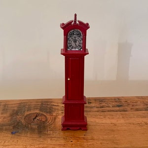Vintage, 1:12, Puppenhaus, Großvater, Uhr, Sammlerstück, Display, Flur, Wohnzimmer, Esszimmer, Puppenhaus, Geschenk, Mutter
