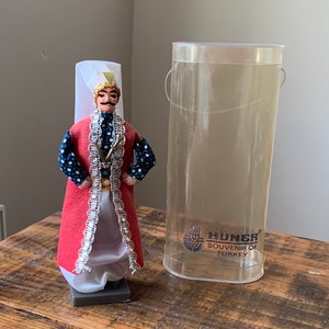 Vintage, 1960s, Souvenir, Doll From Turkey, In, Turkish, Folk, Men’s, Costume, Male, Figure, Figurine, Collectible, Scale Model, Display