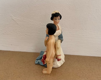 Vintage, 1:12th Scale, Dolls House, Figurine, Scale Model, Miniature, Resin, Victorian, Edwardian, Maid, Woman, Female, Towel Drying Child