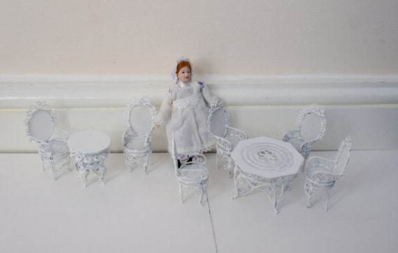 Filigree Bowl Stand Dollhouse Miniature Doll House
