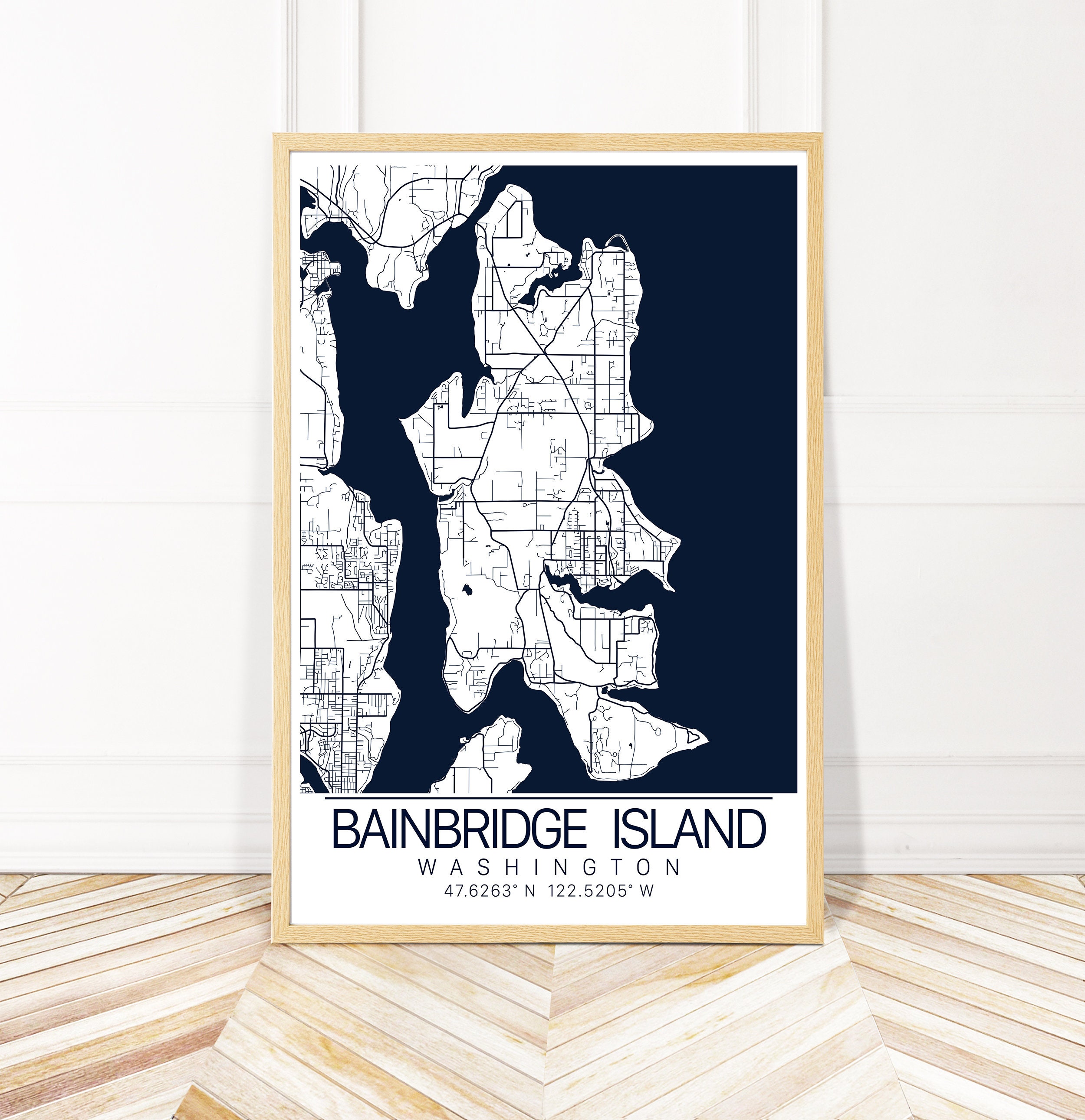 Bainbridge Island Map Art Print Map of Bainbridge Island Xxx Pic Hd