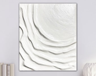 3d wall pictures/wall decoration white/modern wall pictures/white pictures/structural paintings/structural picture white/abstract paintings/approx. 25 x 30 cm in size