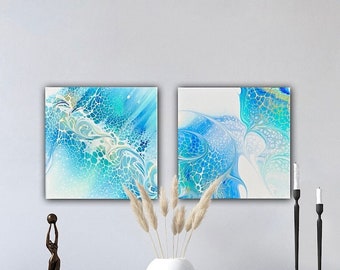 Wall art for living room/abstract painting/mini artworks/wall pictures abstract/modern wall painting/wall art abstract/approx. 2x20x20cm