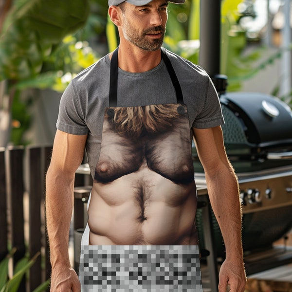 Big Hairy Kochschürze Grillschürze für Männer | Einzigartiges & individuelles Geburtstagsgeschenk für Grillmeister, Väter und Großväter!