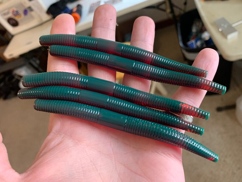 5 Stick Worms Motor Oil / Meteor Etsy