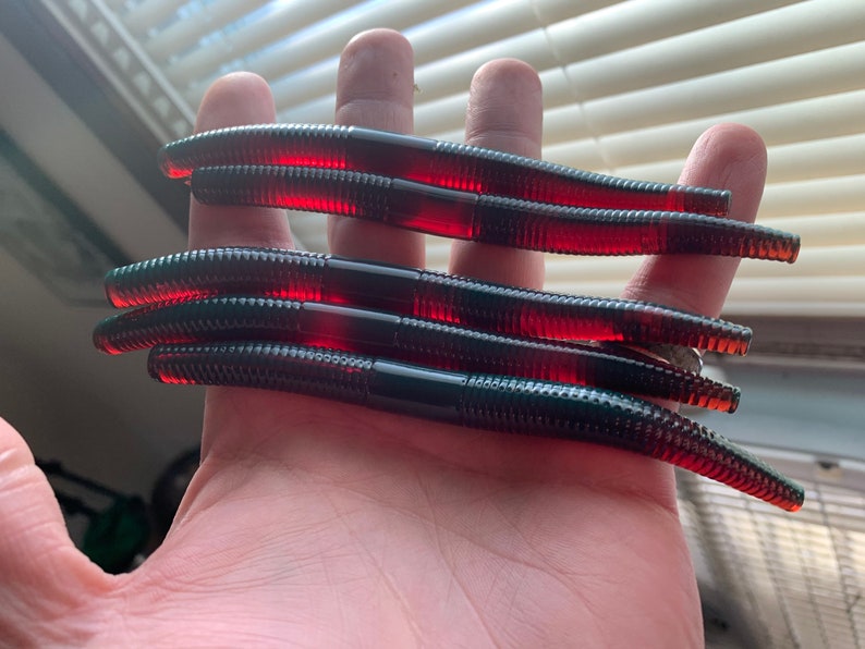 5 Stick Worms Motor Oil / Meteor Etsy