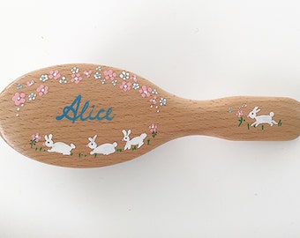 PERSONALISED KENT Rabbits & Pink Garland