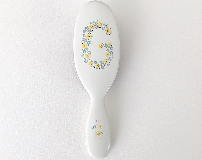 MASON PEARSON HAIRBRUSH with personalised initial flower design