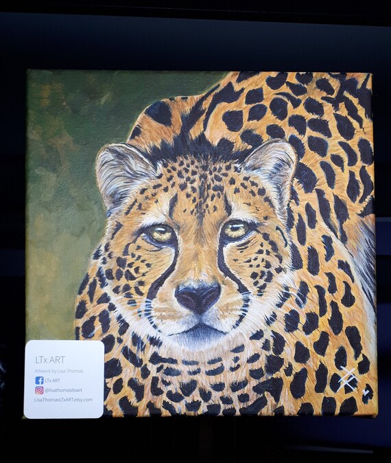 Cheetah Wall Art Cheetah Painting Cheetah Art Cheetah Etsy