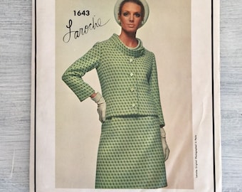 Vogue Paris Original Laroche Sewing Pattern 1643 skirt & top Dress Size 10