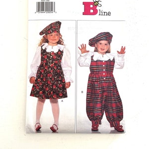Girls Romper Children&#39;s Jumper Jumpsuit Sewing Pattern Butterick 3644 Size 4-5-6 uncut