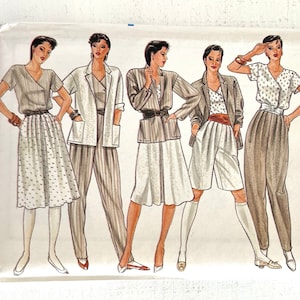 Vogue Jacket Sewing Pattern 8246 Jacket Pants Skirt Shorts Top Size 16 uncut