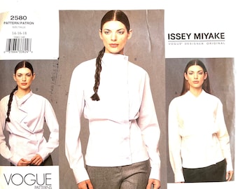 Issey Miyake Top Shirt Blouse Vogue Designer Original sewing pattern 2580 size 14-16-18 uncut