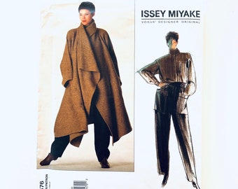 Vogue 1476 Issey Miyake Sewing Pattern: Loose Coat, Shirt, Pants, Size 10