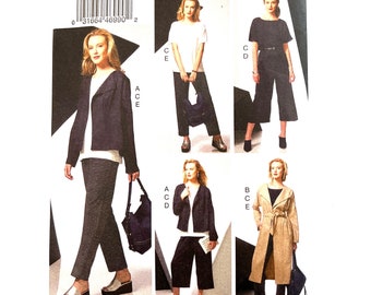 Pants and Top Vogue Sewing Pattern 9246 Jacket with Belt Size 16-26 uncut