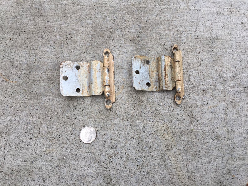 Hinges Vintage Cupboard Hinge Salvaged Hinges Mid Century Etsy