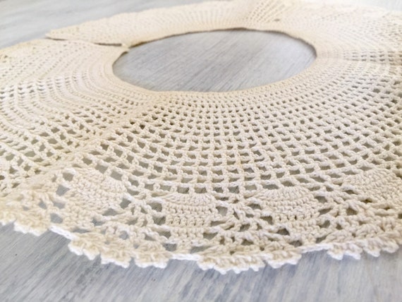 Lace Collar Detachable, Crocheted Dress Collar, L… - image 7