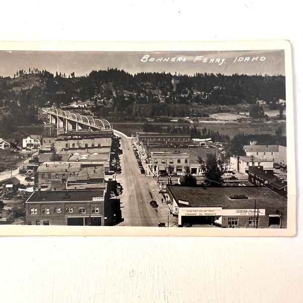 Real Photo Postcard Bonners Ferry Idaho Street Scene Vintage