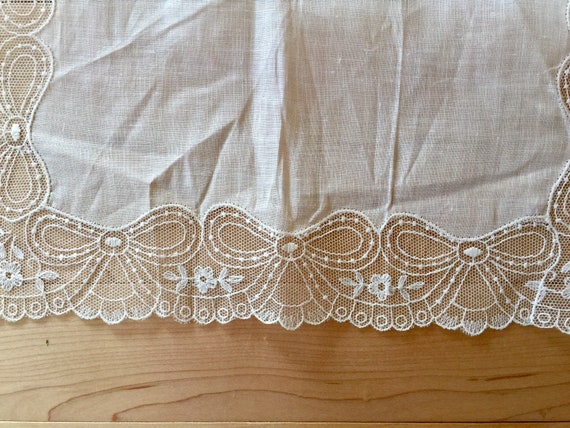 Sheer Linen Wedding Hanky, Handmade Antique Linen… - image 10