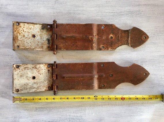Large Barn Door Strap Hinges Antique Gate Hinge Rustic Iron Etsy