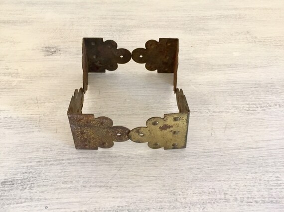 4 Metal Corner Brace 90 Degrees Trunk Strap Rustic Farmhouse Etsy