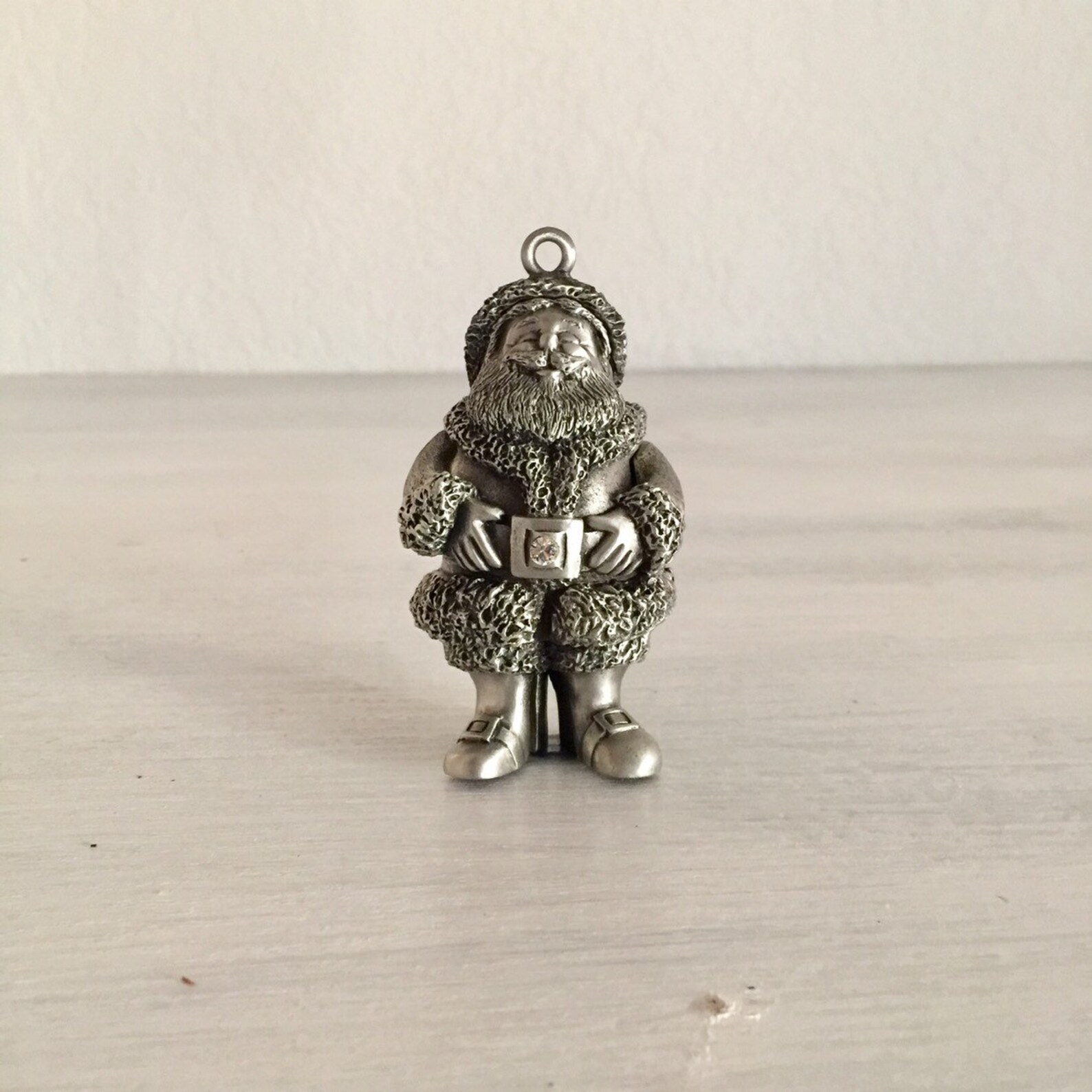 Jeweled Pewter Santa Claus Christmas Figurine Gloria Duchin Etsy