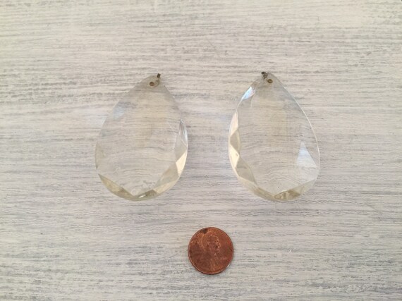 Large Tear Drop Crystal Glass Prisms Chandelier Parts Image 0