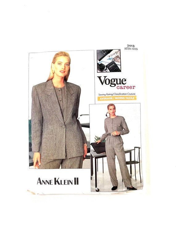 Vogue Sewing Pattern 2413 Pants and Jacket Top Size 12-14-16 uncut