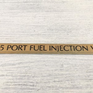 Cadillac 4.5 Port Fuel Injection V8 Gold Metal Car Emblem, Car Restoration Parts