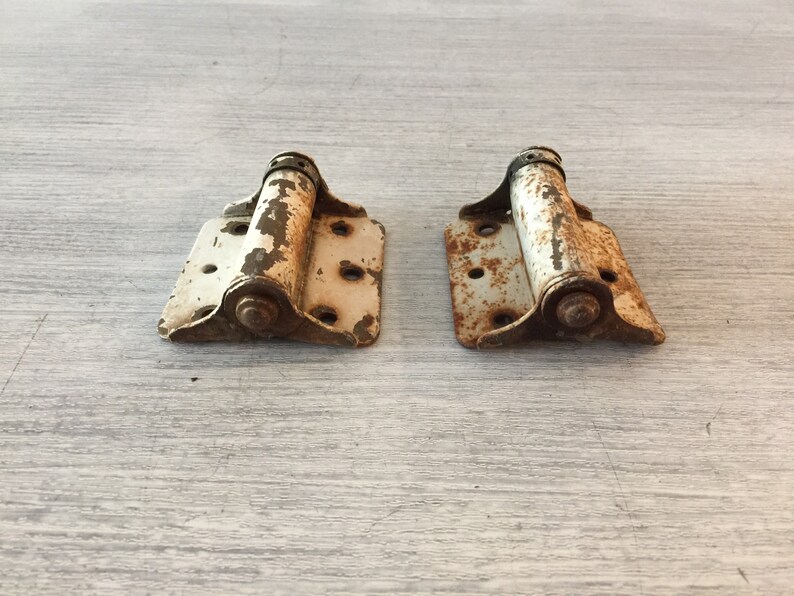 Vintage Spring Hinges Swinging Door Hinge Old Brass Plate Etsy