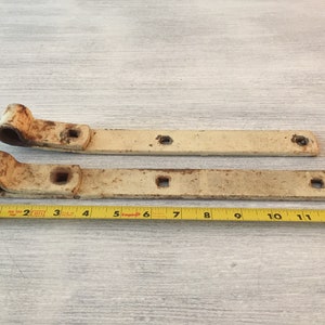 Large Strap Hinges, Metal Barn Door Hardware, Vintage Gate Hinges