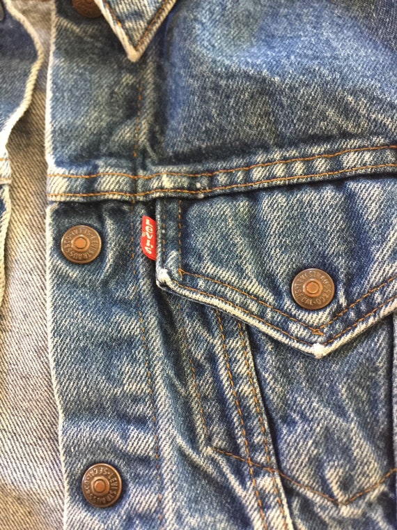 Levi Jacket Boys Size 10 Vintage 1980's Levis Lev… - image 5