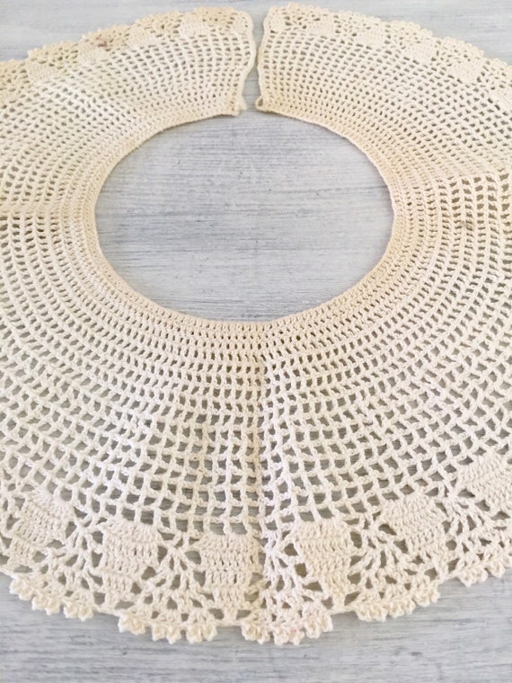 Lace Collar Detachable, Crocheted Dress Collar, La