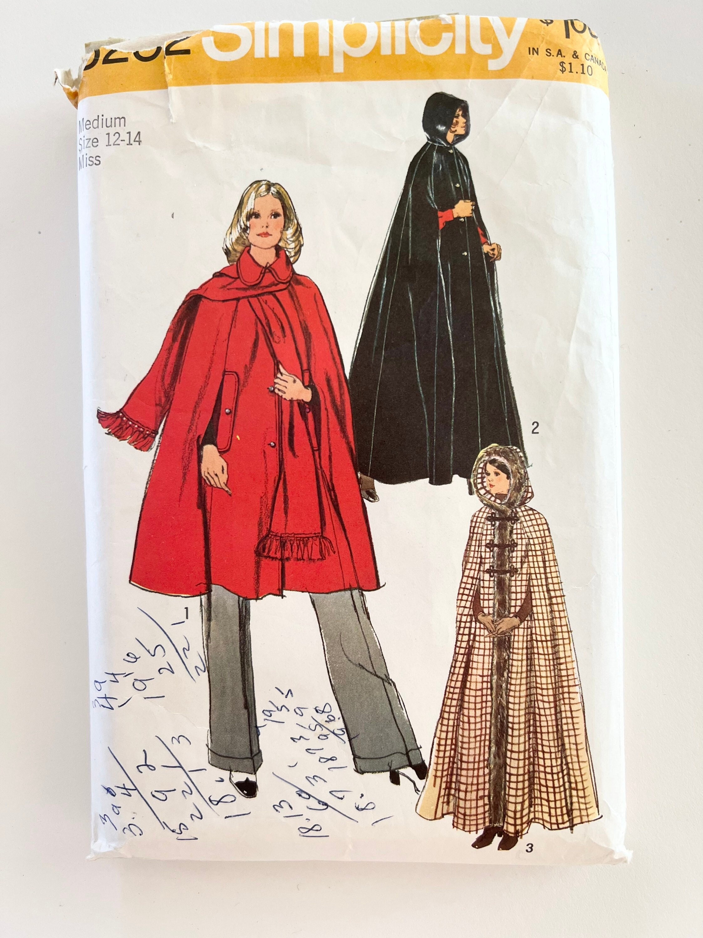 S8263  Simplicity Sewing Pattern Misses' Capes and Capelets