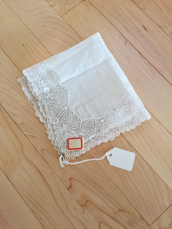Sheer Linen Wedding Hanky, Handmade Antique Linen… - image 3