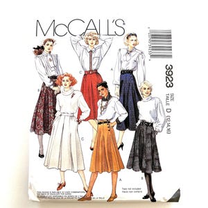 90&#39;s Midi Skirt Sewing Pattern McCall&#39;s Size 12-14-16 uncut