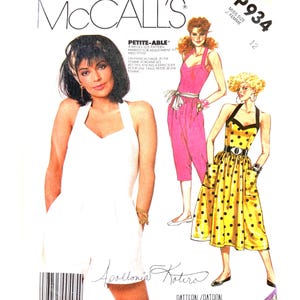 Jumpsuit Sewing Pattern McCall&#39;s 934 Womens Dress Romper Size 12 uncut