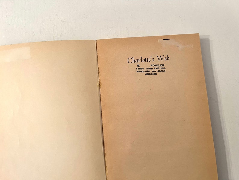 Charlottes web book charlottes web paperback book vintage etsy