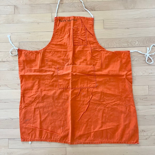 Orange Apron Etsy