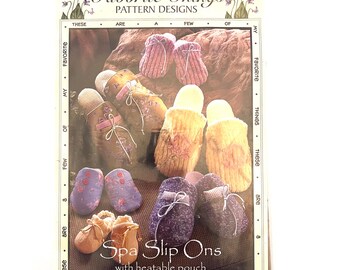 Favorite Things 053 Slipper Sewing Pattern Spa Slip Ons Footwear Size Child to Adult