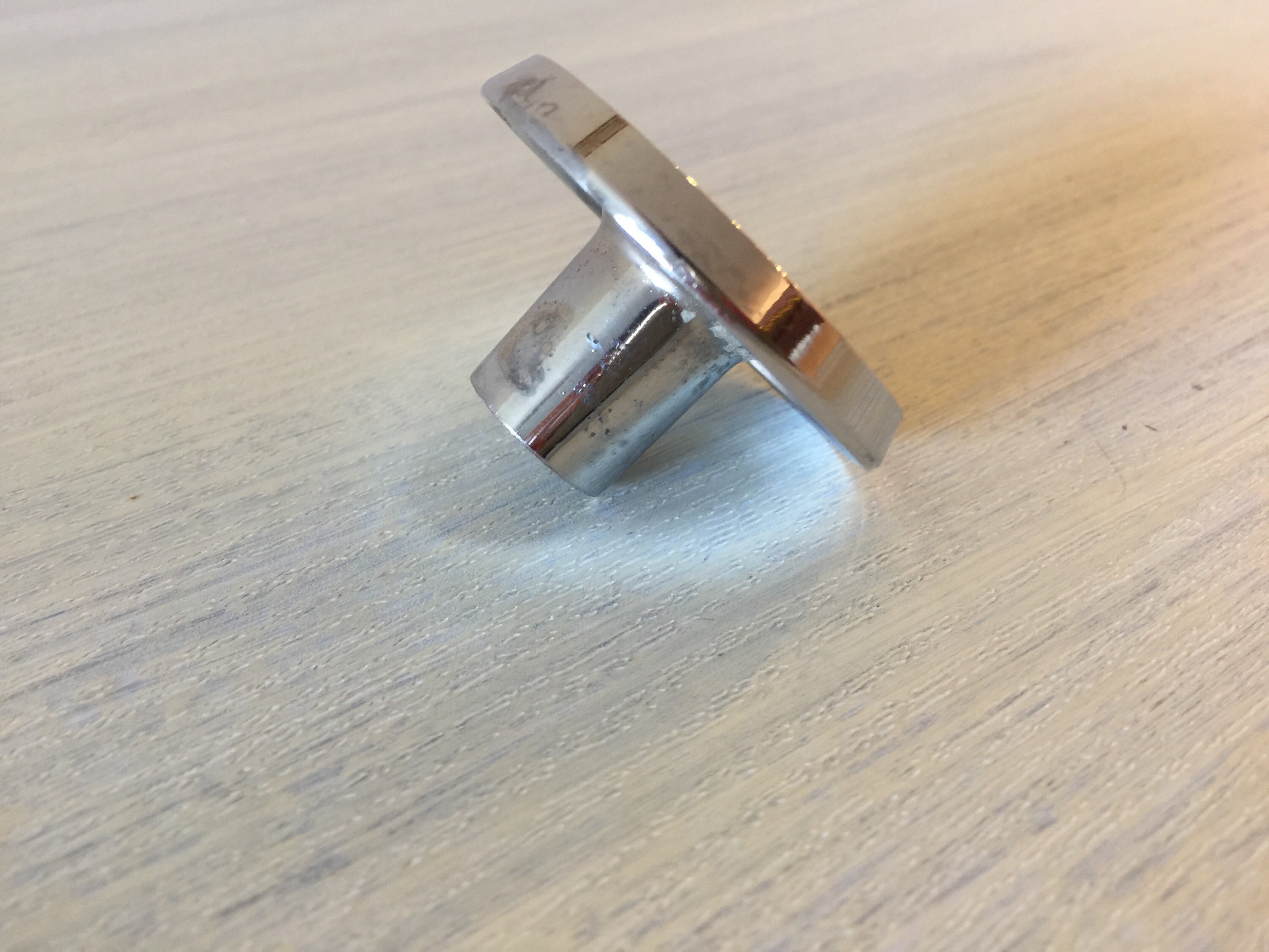 Perilla de plata de mediados de siglo tirón de cajón cóncavo | Etsy