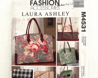 Brief Case Business Handbag Sewing Pattern Purse Tote McCall's 4531 Laura Ashley uncut