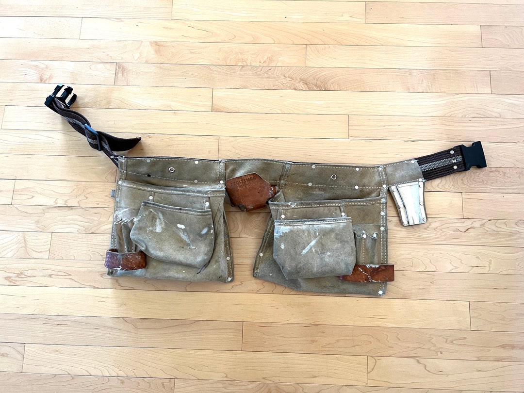 Craftsman 2 Sided Leather Tool Belt Suede Leather Tool Belt Etsy
